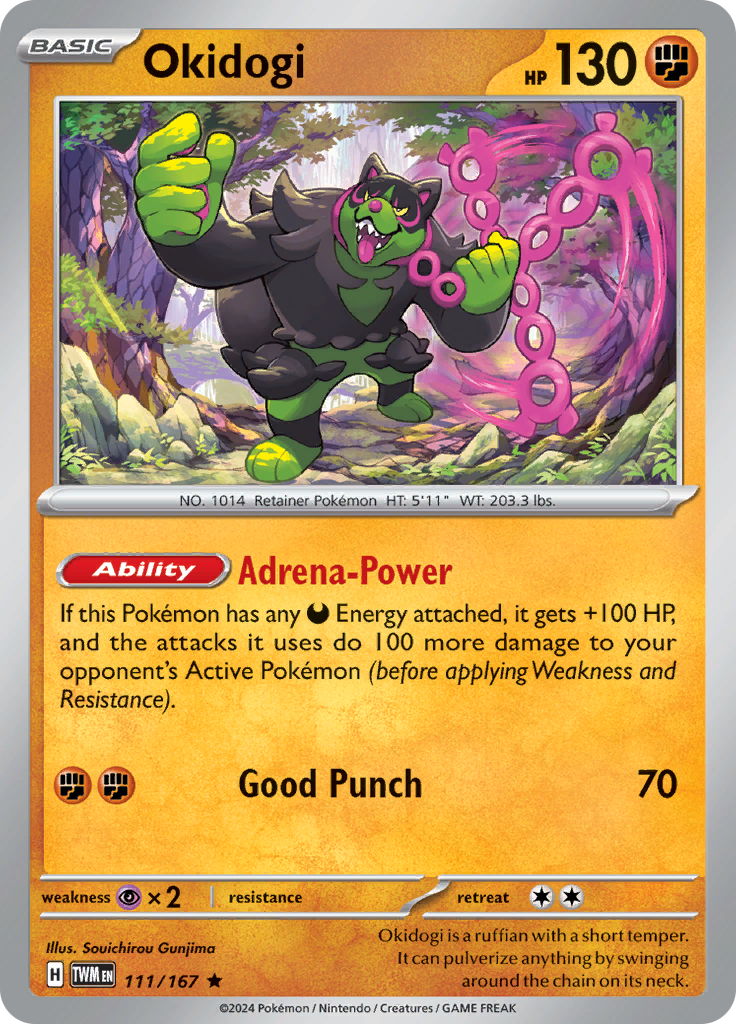 Pokemon TCG - Twilight Masquerade - #111 - Okidogi