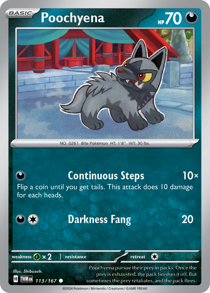 Pokemon TCG - Twilight Masquerade - #113 - Poochyena
