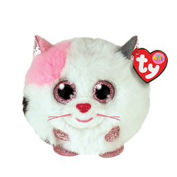 Muffin the White Cat as a Puffies (Beanie Ball) from TY Beanie Boos.