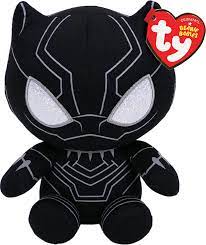 TY Beanie Boo of Marvel's Black Panther in regular size.