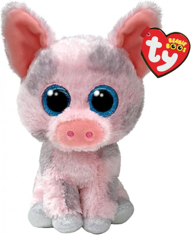 TY regular sized Beanie Boo of Hambone the pink pig.