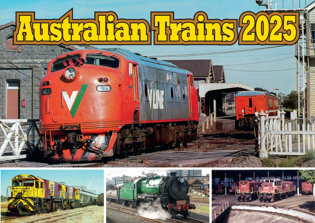 Australian Trains 2025 A4 Calendar.