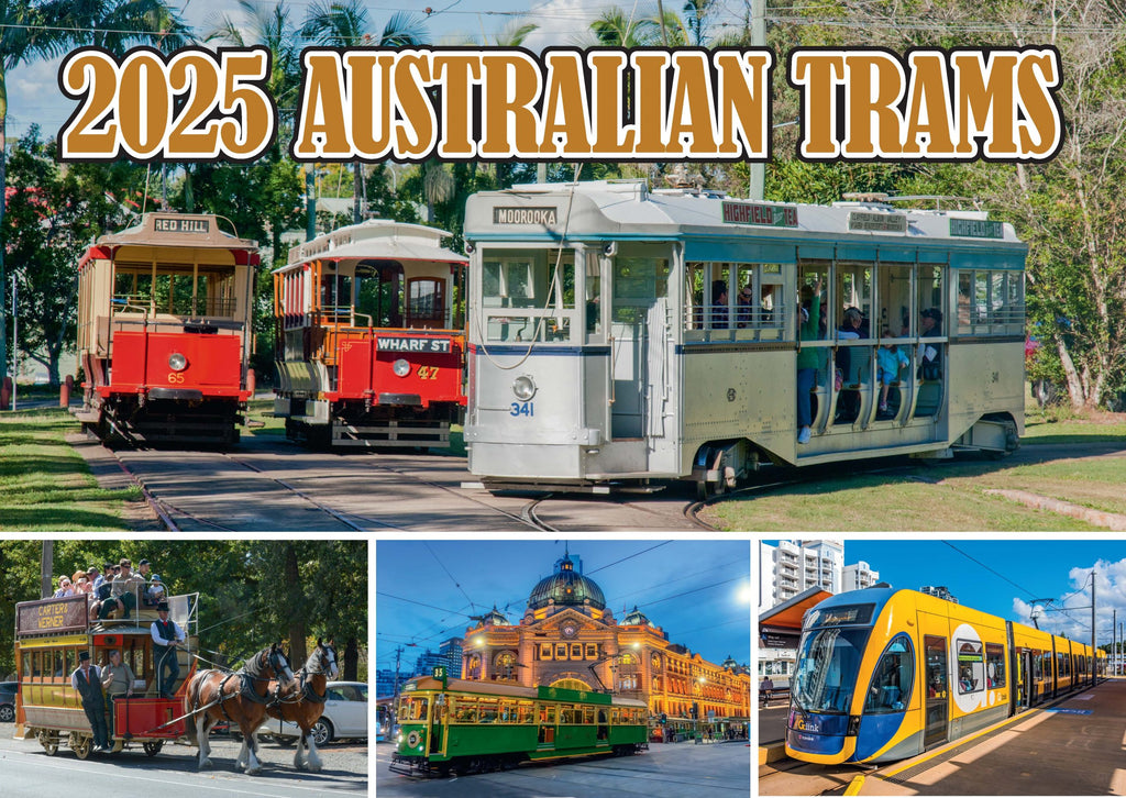 Australian Trams 2025 A4 calendar.