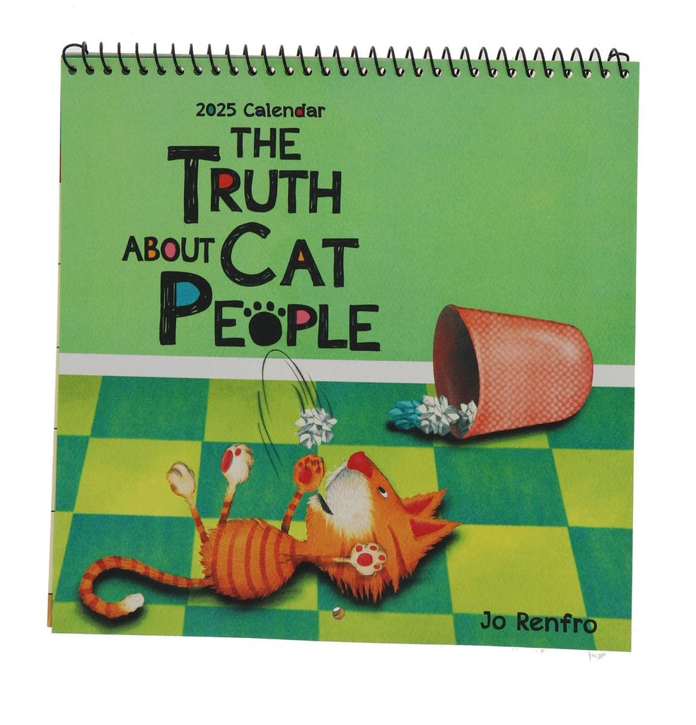 2025 Blue Mountain Arts 19x19cm calendar titled The truth about cat people.