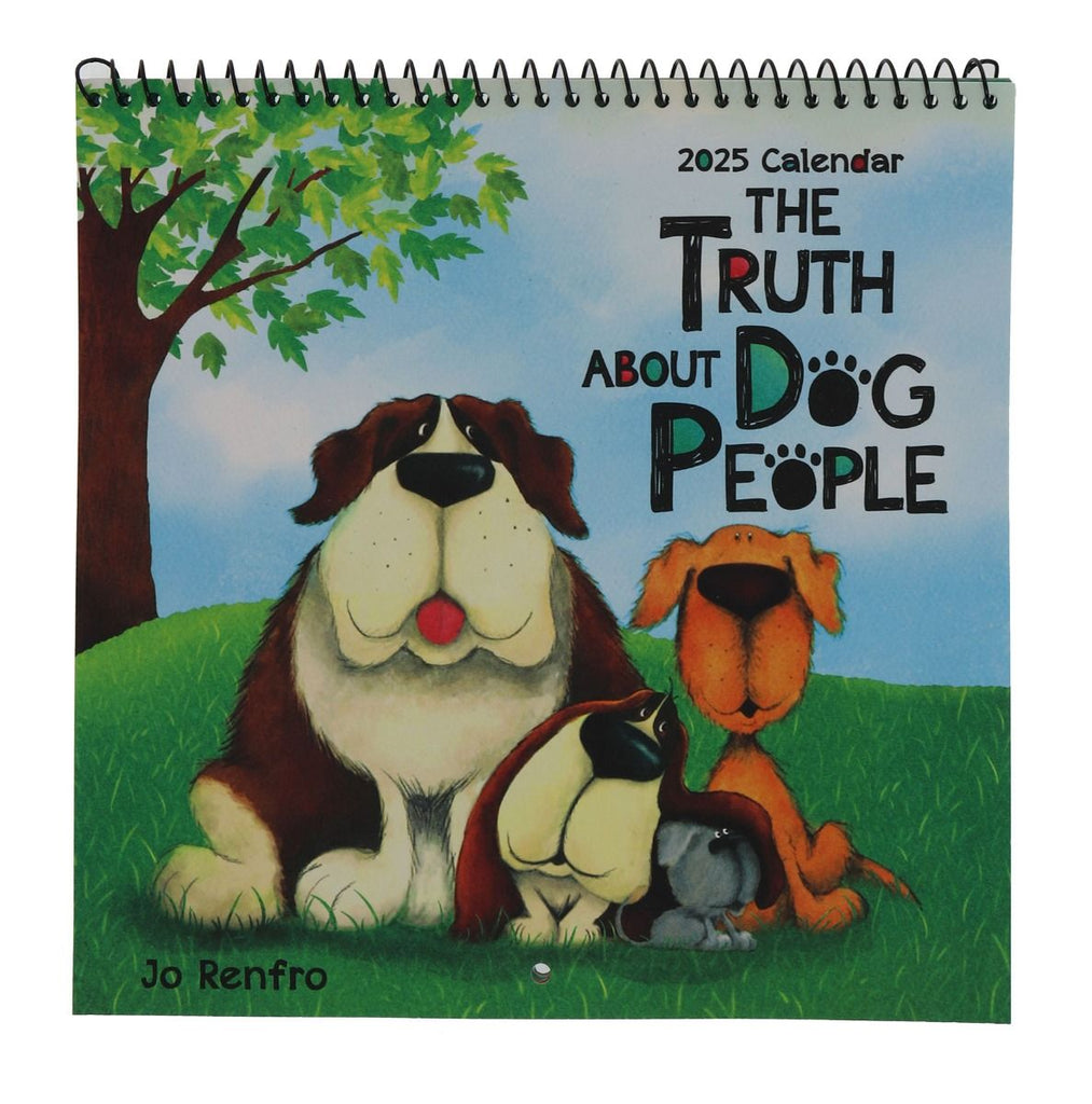 2025 Blue Mountain Arts 19x19cm calendar titled The truth about Dog people.