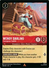 Lorcana Azurite Sea - Wendy Darling - Courageous Captain - #108/204 - Rare