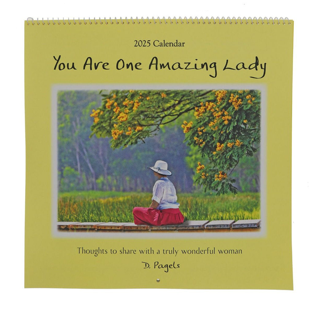 2025 Blue Mountain Art 30x30cm calendar titled You are one Amazing Lady.