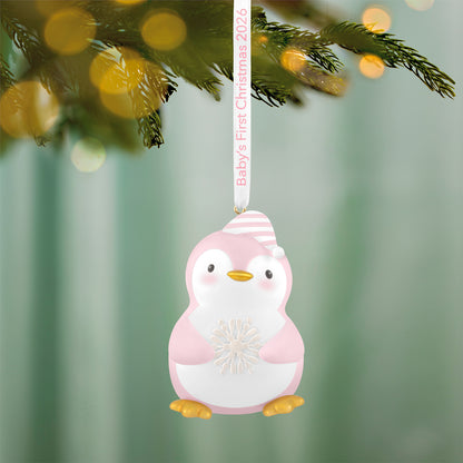 Baby Girl's First Christmas Penguin