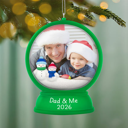Dad and Me Snow Globe 2026 Photo Frame
