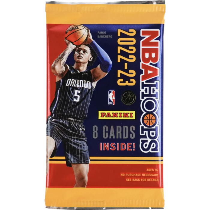 2022/23 NBA Hoops Hobby Packs. 8 Cards per pack from Panini.