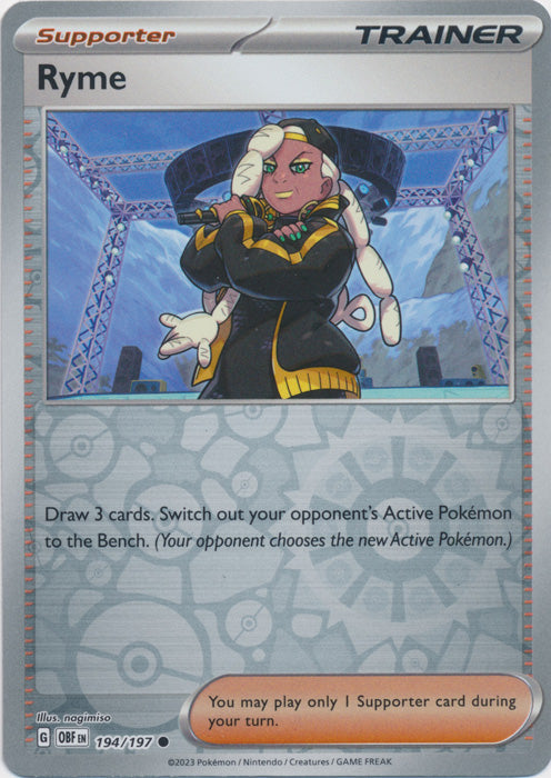 Pokemon TCG -Obsidian Flames -#194 -Ryme -Common -Reverse Holo Funporium Pokemon TCG -Obsidian Flames -#194 -Ryme -Common -Reverse Holo Funporium