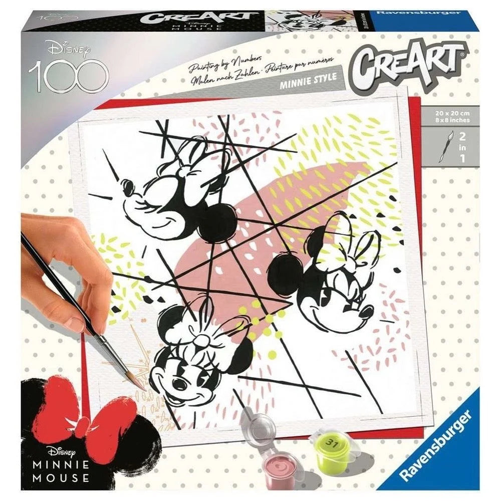 Ravensburger Pain by numbers series from Creart. Disney's Minnie Mouse Style.