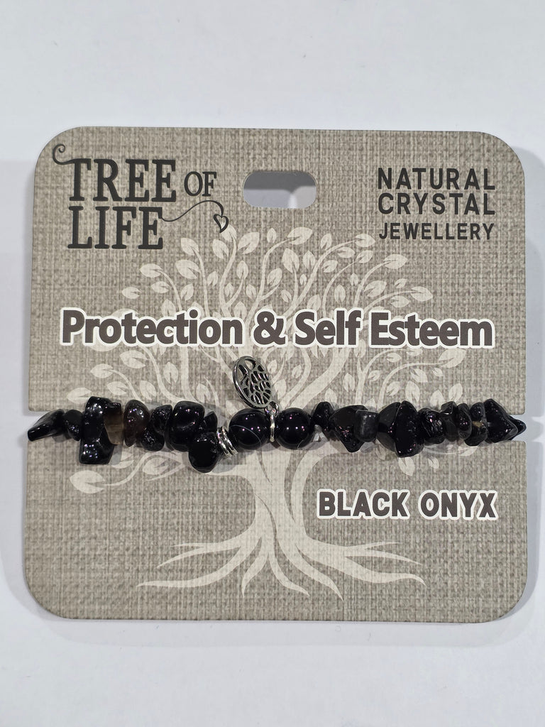 Tree of Life | Protection & Self Esteem | Black Onyx Bracelet | Natural Crystal Jewellery