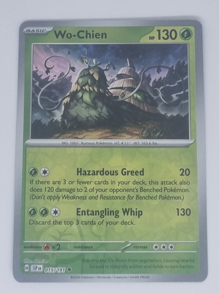Pokemon TCG - Surging Sparks - #015/191 - Reverse Holo - Wo-Chien - Uncommon