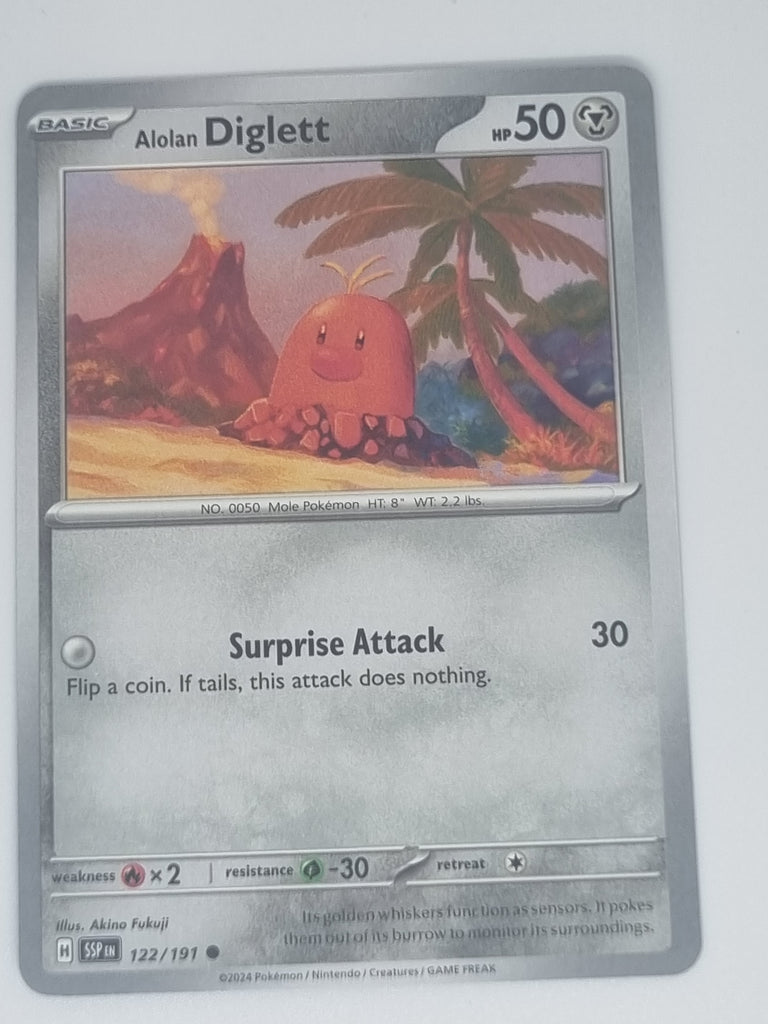 Pokemon TCG - Surging Sparks - #122/191 - Alolan Diglett - Common