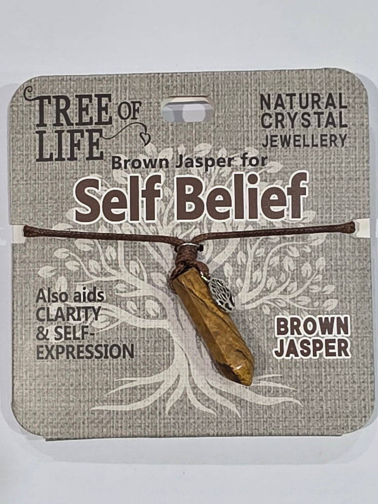 Tree of Life | Self Belief | Brown Jasper Necklace | Natural Crystal Jewellery