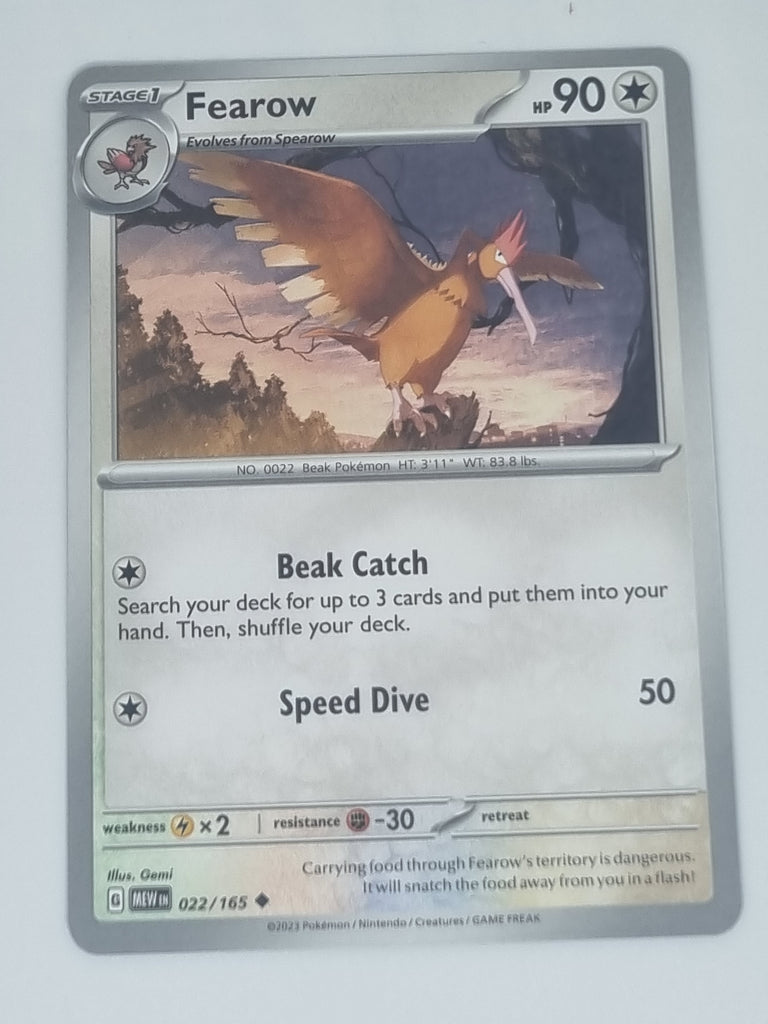 Pokemon TCG - Pokemon 151 - #022/165 - Fearow - Uncommon