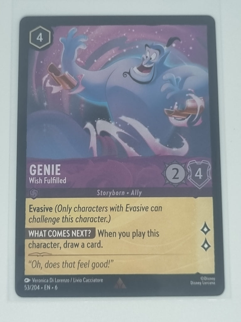 Lorcana Azurite Sea - COLDFOIL - Genie - Wish Granted - #53/204 - Rare