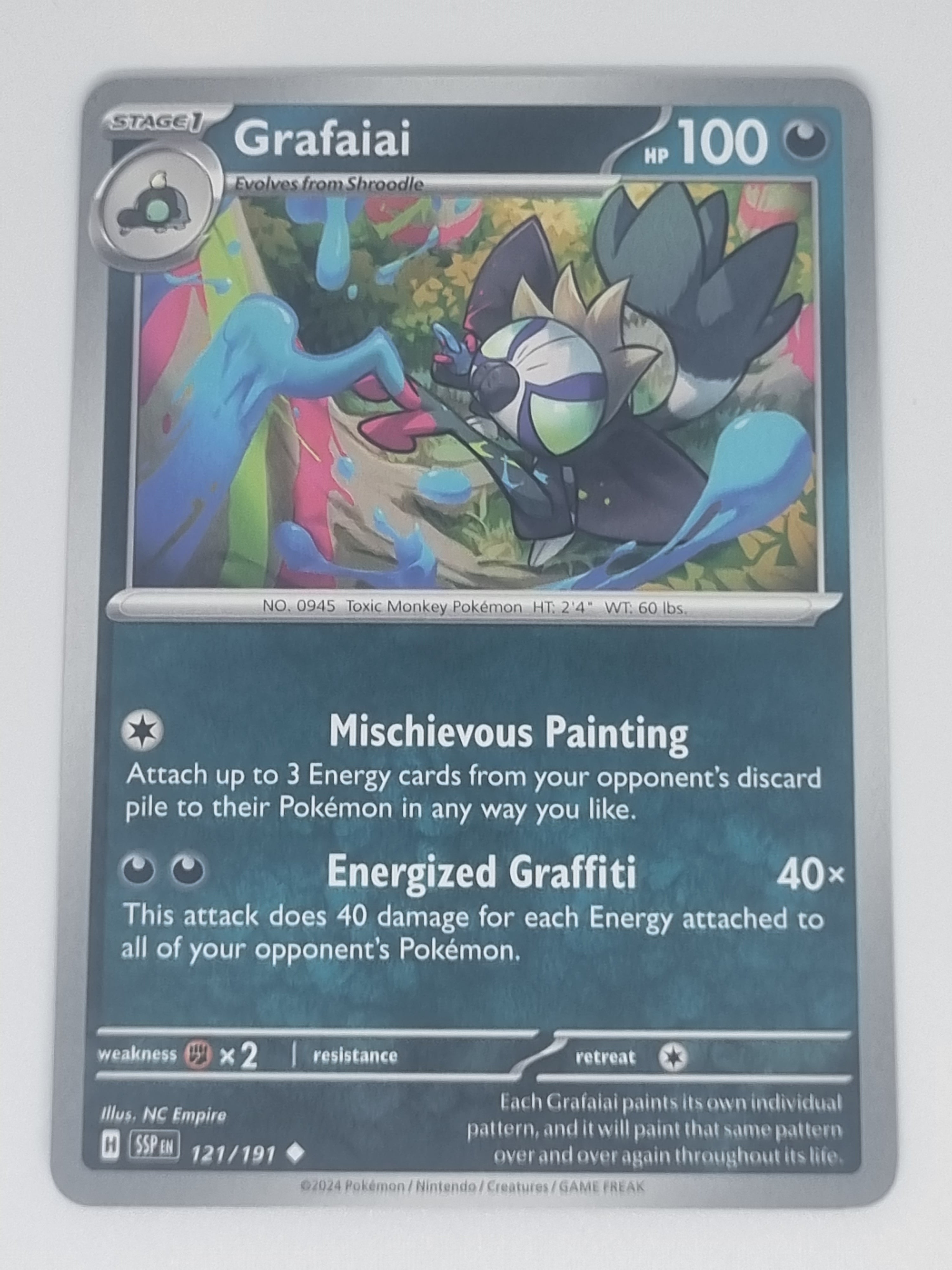 grafaiai pokemon card value Pokemon TCG - Surging Sparks - #121/191 - Grafaiai