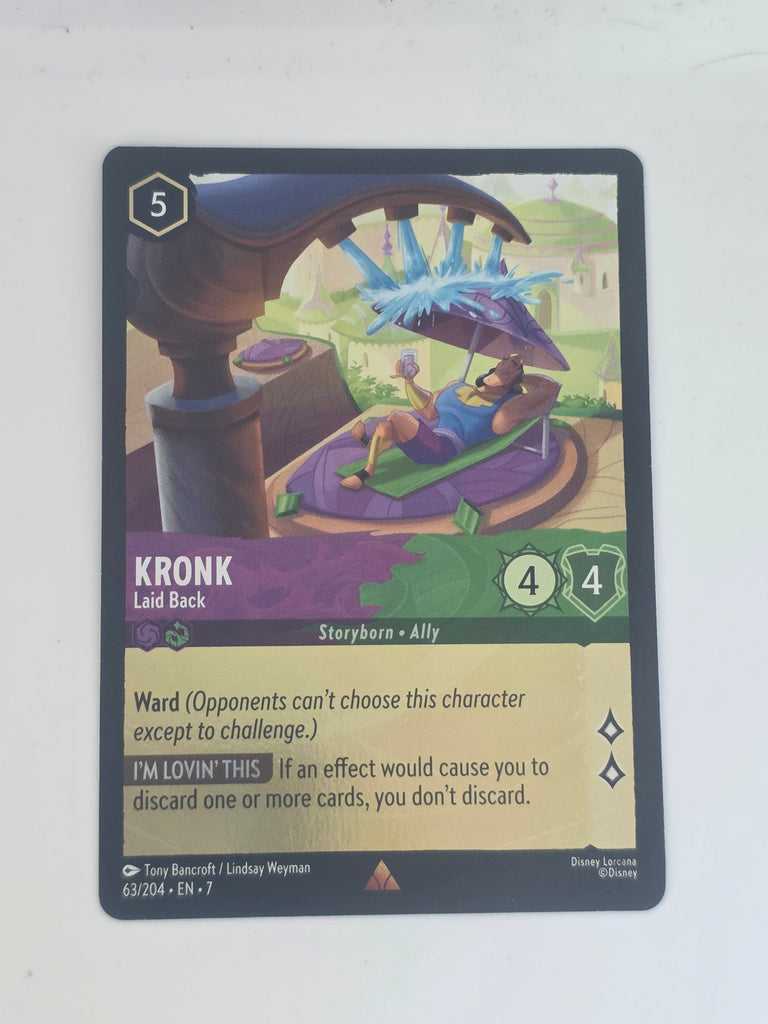 Lorcana | Archazia's Island | COLDFOIL | #63/204 | Kronk - Laid Back | Rare