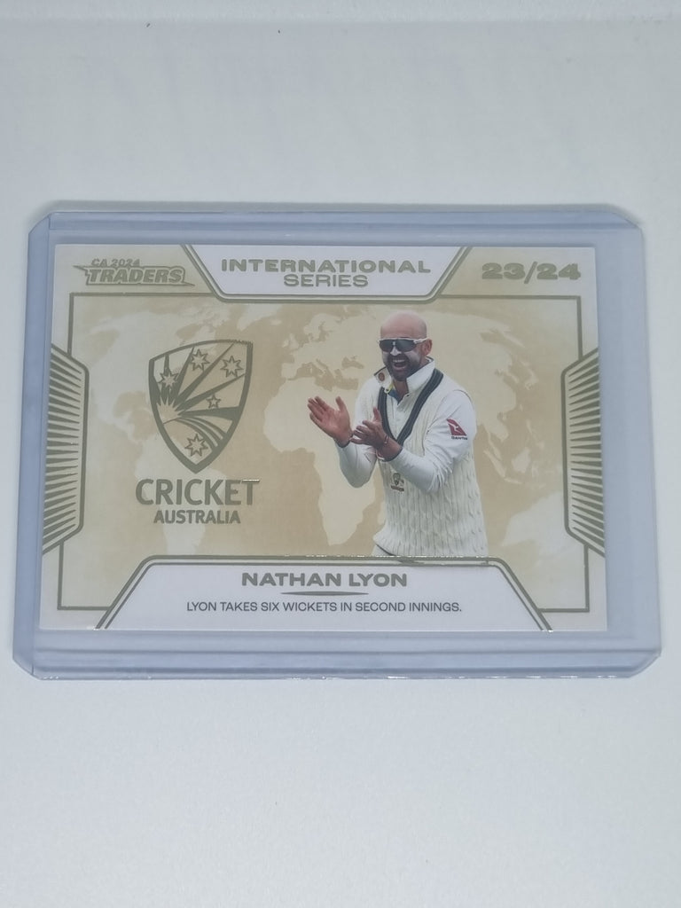 2024-25 LUXE Cricket - International Series Gold - #ISG21 - Nathan Lyon #44/67