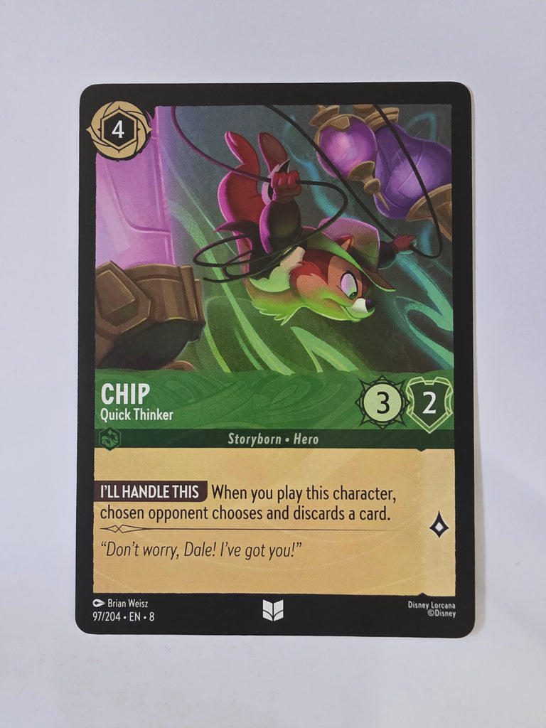 Disney Lorcana Reign of Jafar | Chip Quick Thinker | #097 | Uncommon