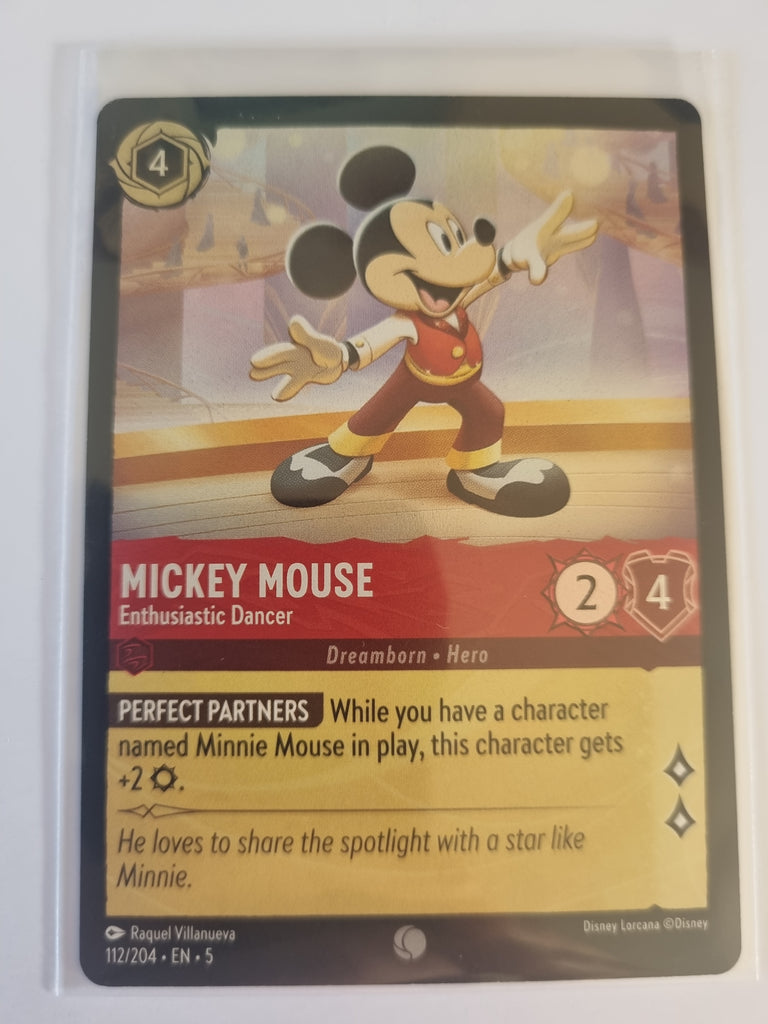 Shimmering Skies - FOIL - Mickey Mouse - Enthusiastic Dancer - 112/204 - Common