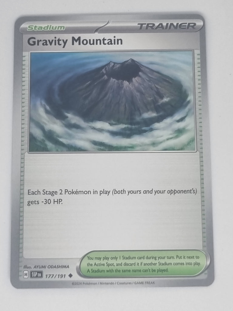 Pokemon TCG - Surging Sparks - #177/191 - Gravity Mountain - Uncommon