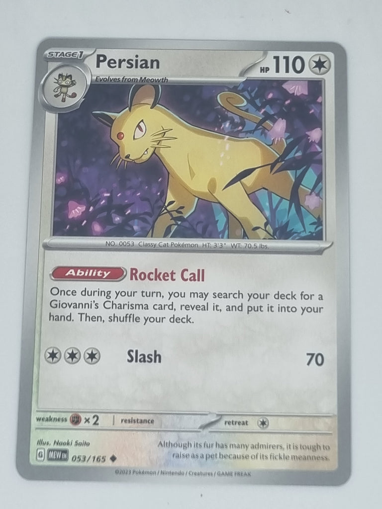 Pokemon TCG - Pokemon 151 - #053/165 - Persian - Uncommon