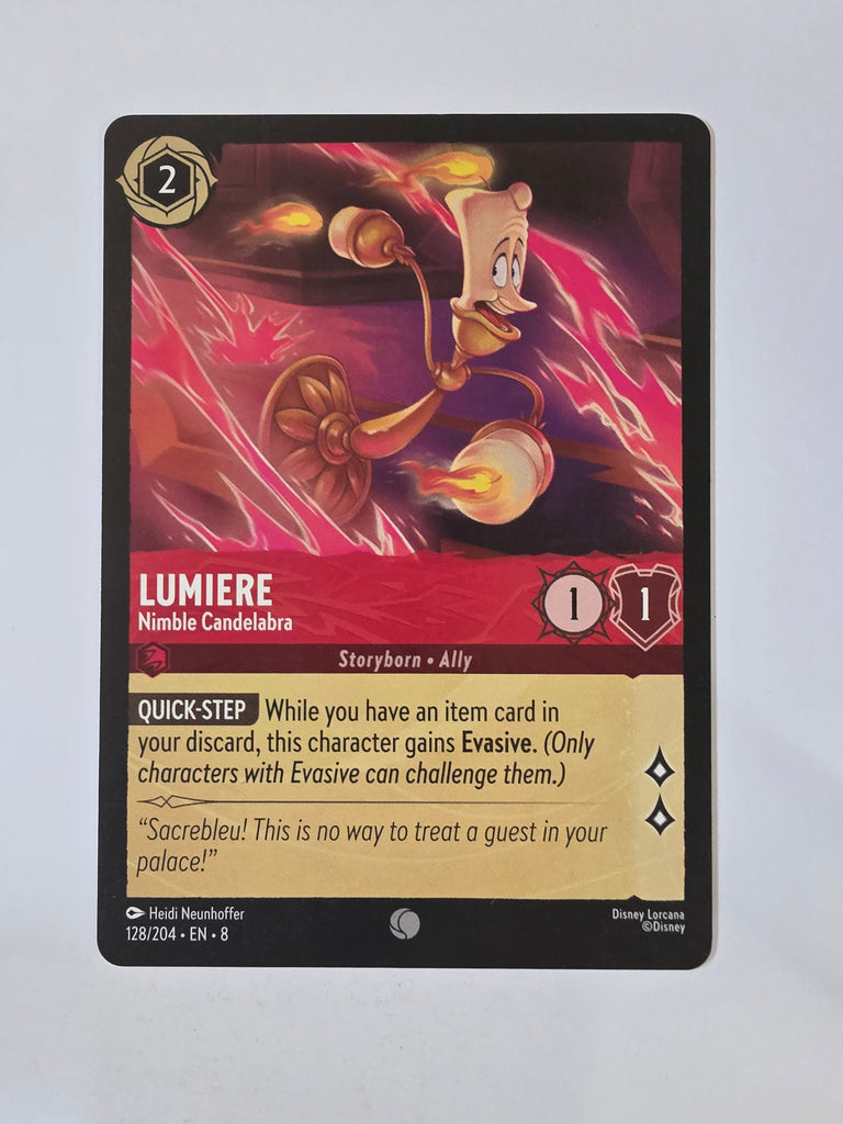 Disney Lorcana Reign of Jafar | Lumiere Nimble Candelabra | #128 | Common