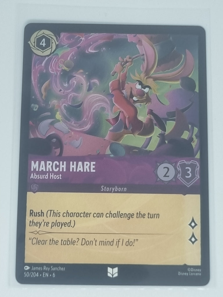 Lorcana Azurite Sea - COLDFOIL - March Hare - Absurd Host - #50/204 - Uncommon