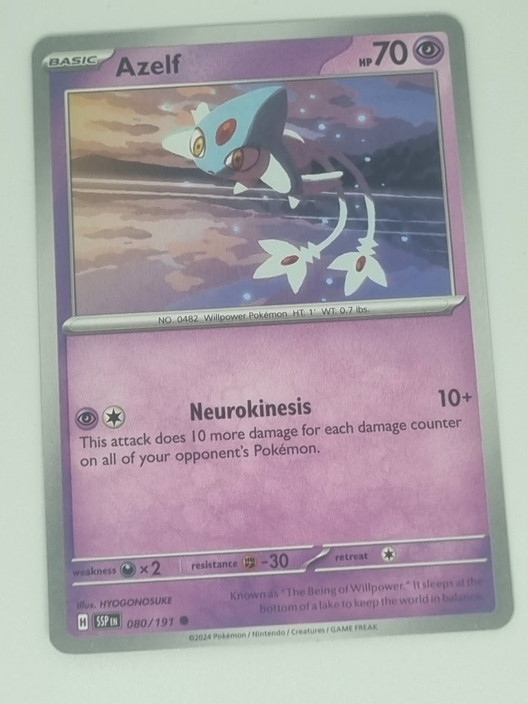 Pokemon TCG - Surging Sparks - #080/191 - Azelf - Common Funporium Pokemon TCG - Surging Sparks - #080/191 - Azelf - Common Funporium