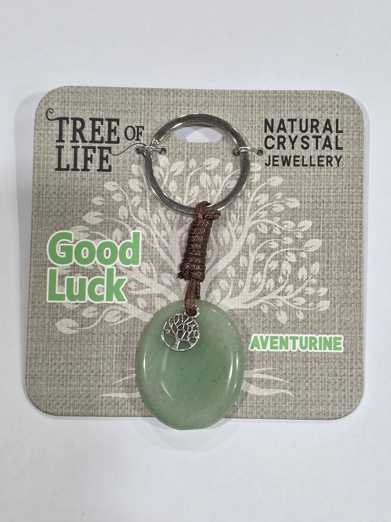 Tree of Life | Good Luck | Aventurine Keyring | Natural Crystal Jewellery