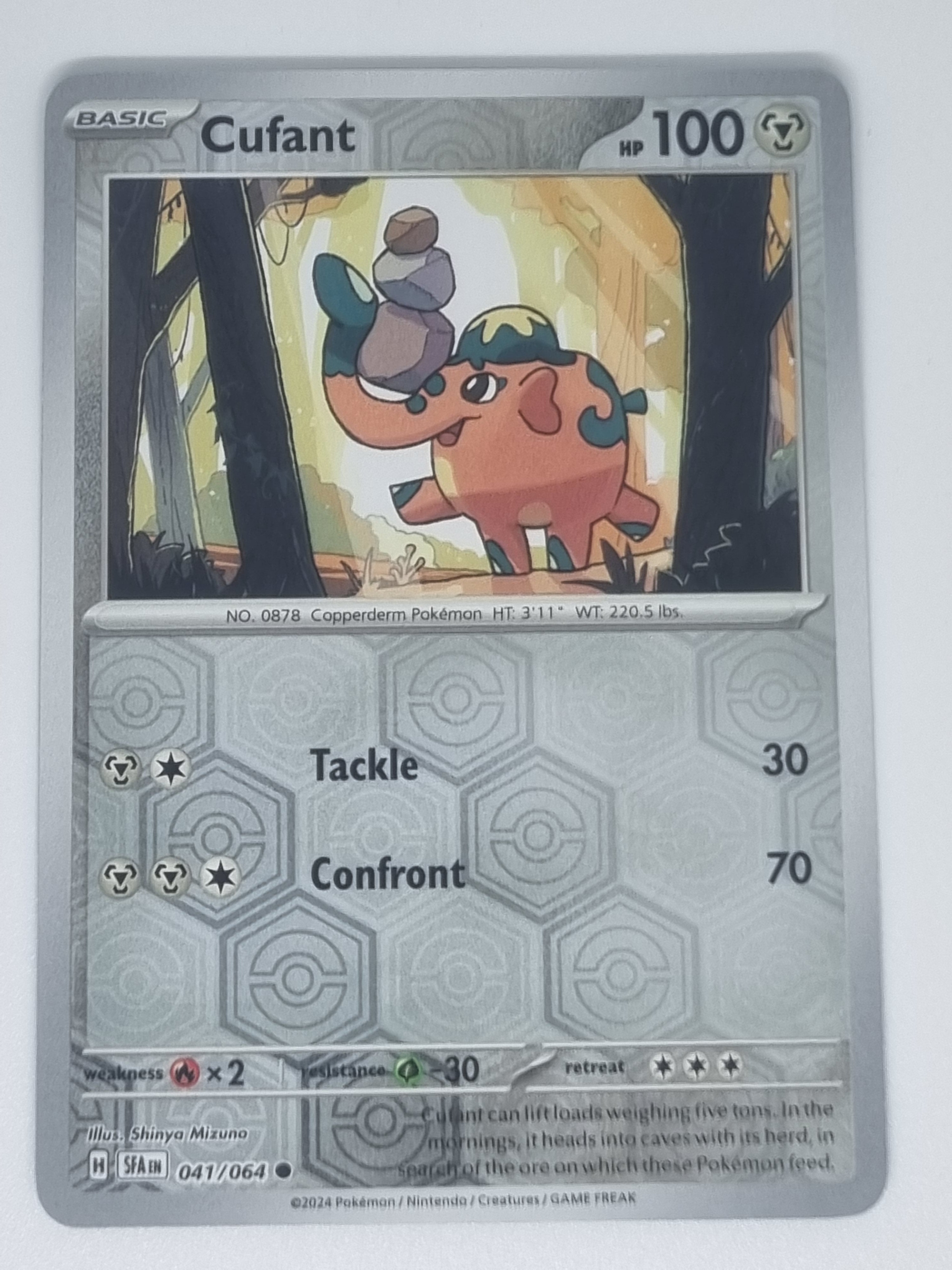 Pokemon TCG - Shrouded Fable - #041/064 - Cufant - Reverse Holo - Comm Funporium Pokemon TCG - Shrouded Fable - #041/064 - Cufant - Reverse Holo - Comm Funporium