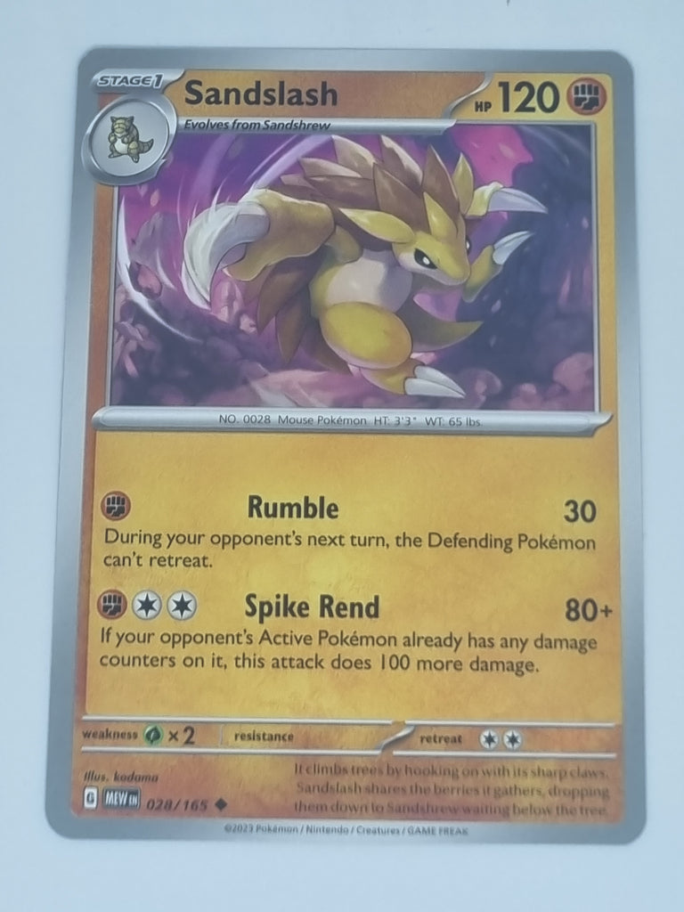 Pokemon TCG - Pokemon 151 - #028/165 - Sandslash - Uncommon