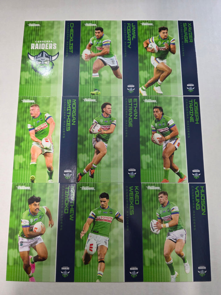 NRL 2025 Traders - Base Team Set 9 Cards - Raiders
