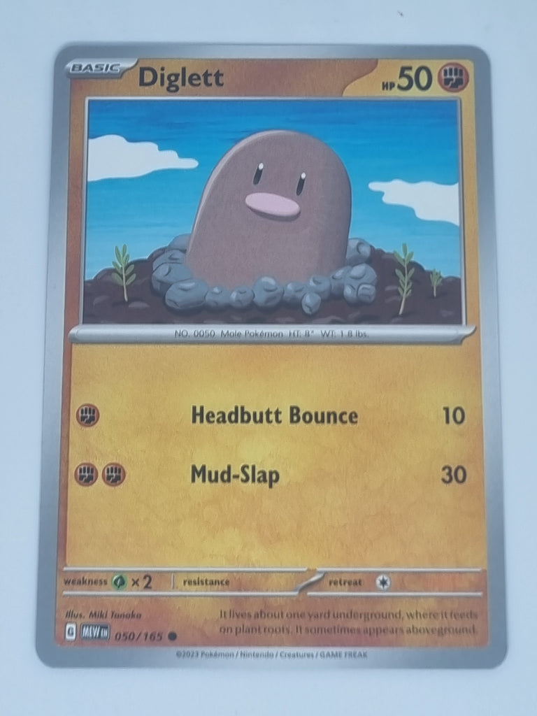 Pokemon TCG - Pokemon 151 - #050/165 - Diglett - Common