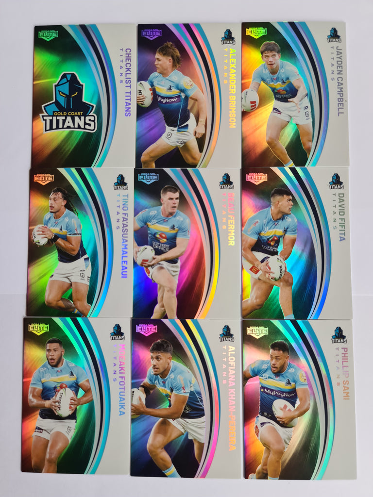 2024 Elite NRL - Pearl Team Set 9 Cards - Titans