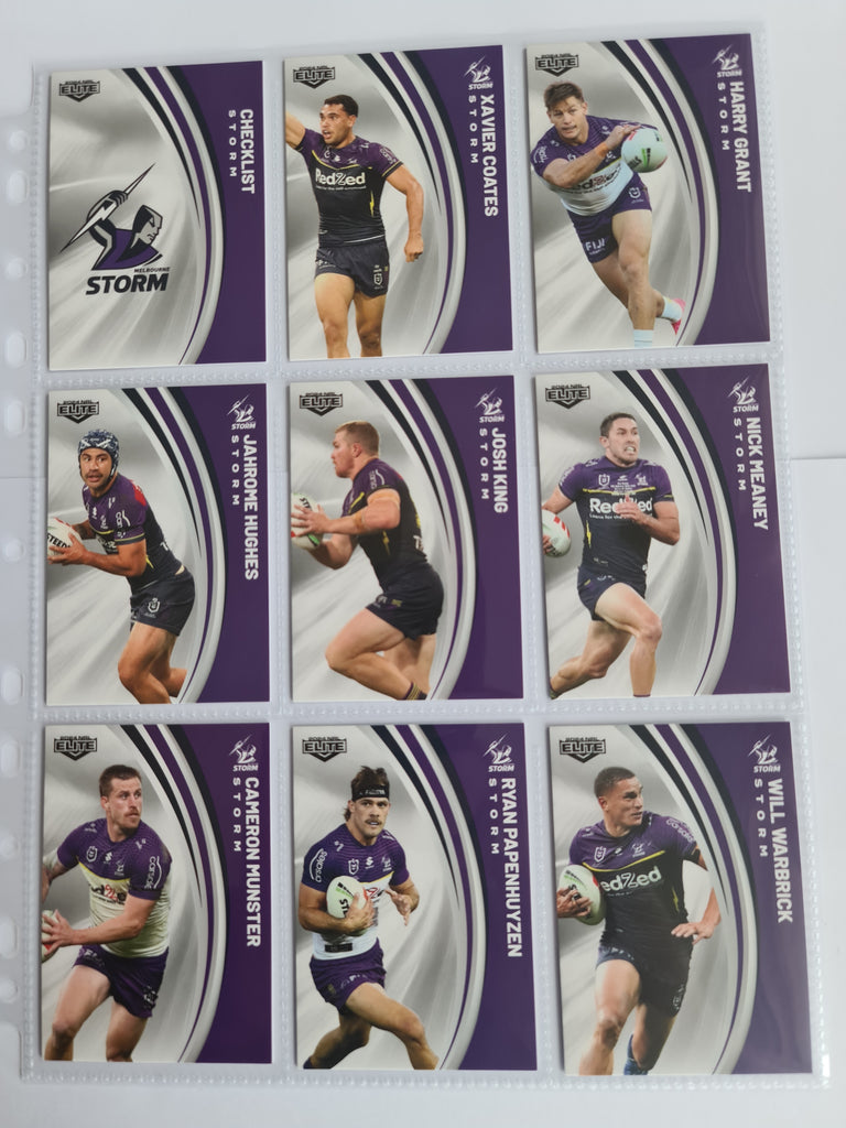 2024 Elite NRL - Base Team Set 9 Cards - Storm