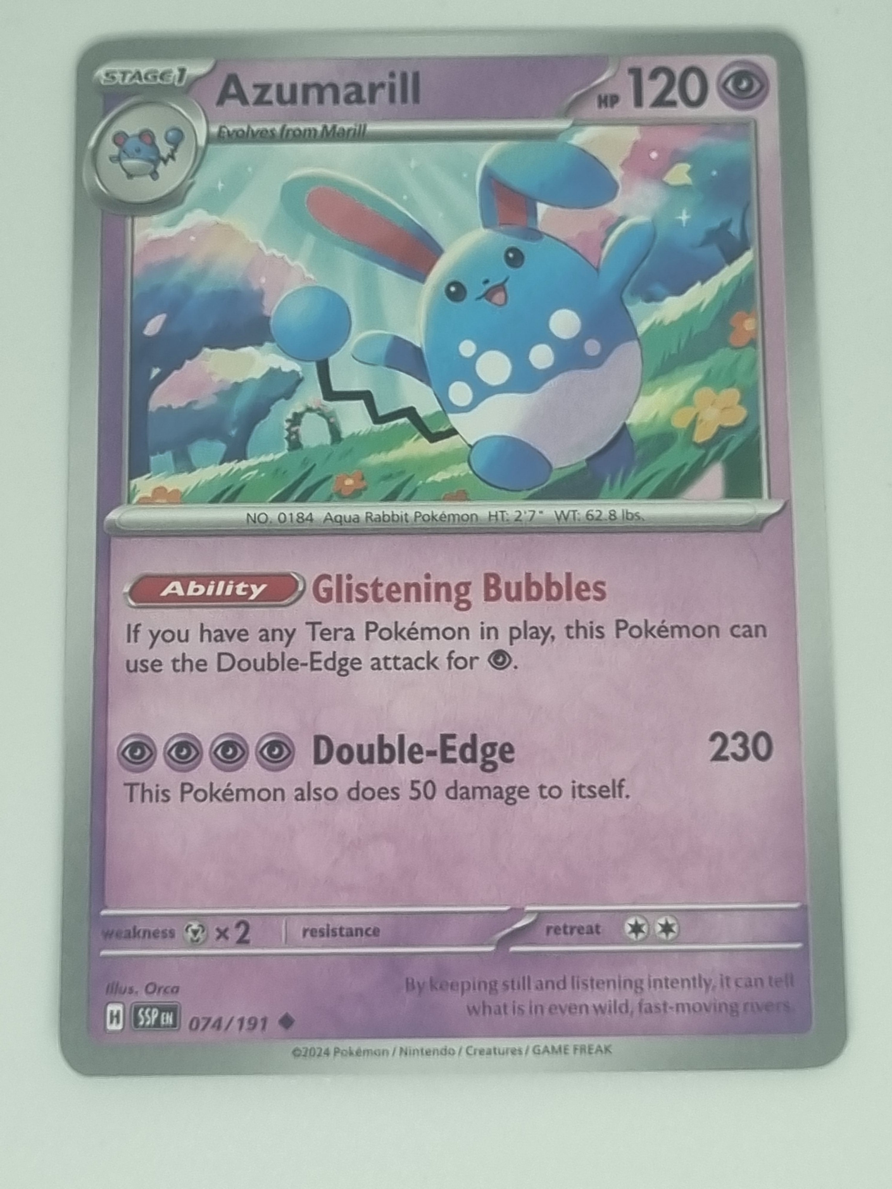 Pokemon TCG - Surging Sparks - #074/191 - Azumarill - Uncommon Funporium Pokemon TCG - Surging Sparks - #074/191 - Azumarill - Uncommon Funporium