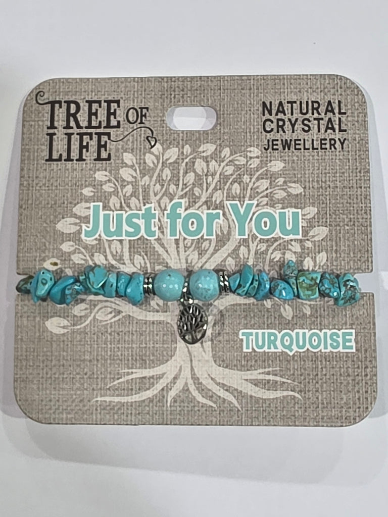 Tree of Life | Just For You | Turquoise Bracelet | Natural Crystal Jewellery
