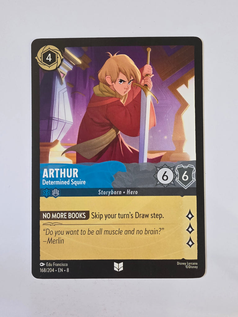 Disney Lorcana Reign of Jafar | Arthur Determined Squire | #168 | Uncommon