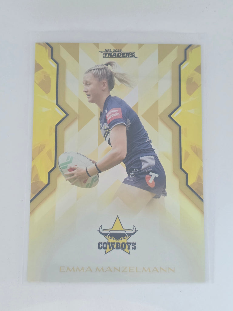 NRL 2025 Traders Titanium | NRLW Gold | #WG38 | Emma Manzelmann|#139/197 Cowboys
