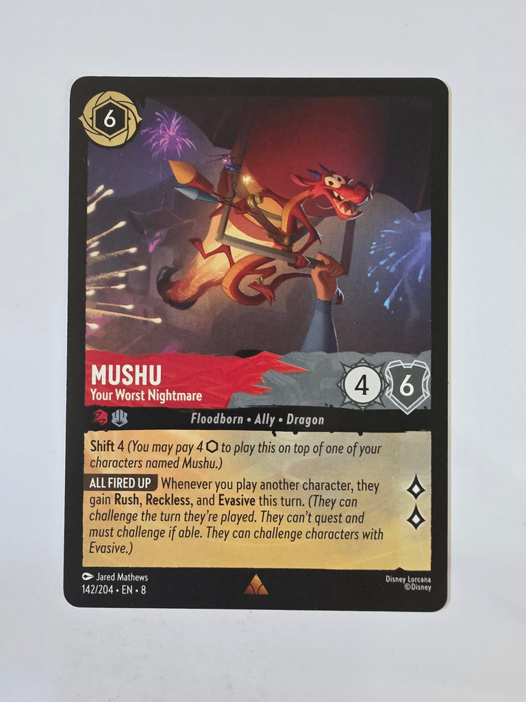 Disney Lorcana Reign of Jafar | Mushu Your Worst Nightmare | #142 | Rare