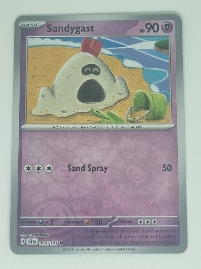 Pokemon TCG - Surging Sparks - #090/191 - Reverse Holo - Sandygast - Common