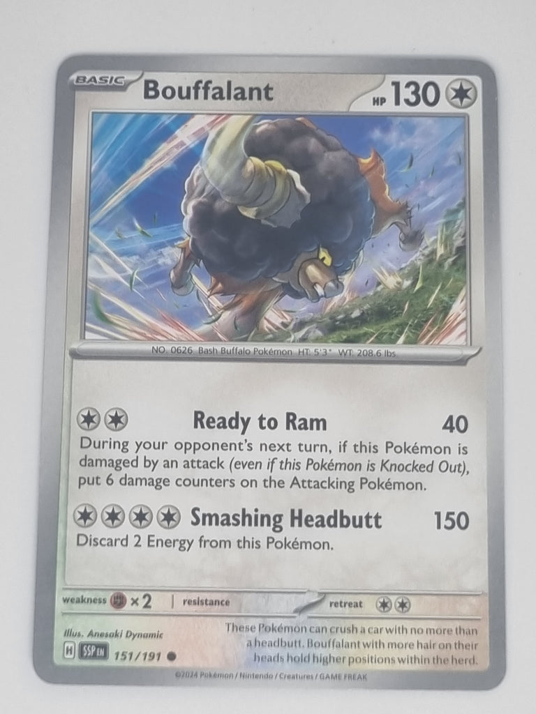 Pokemon TCG - Surging Sparks - #151/191 - Bouffalant - Common Funporium Pokemon TCG - Surging Sparks - #151/191 - Bouffalant - Common Funporium