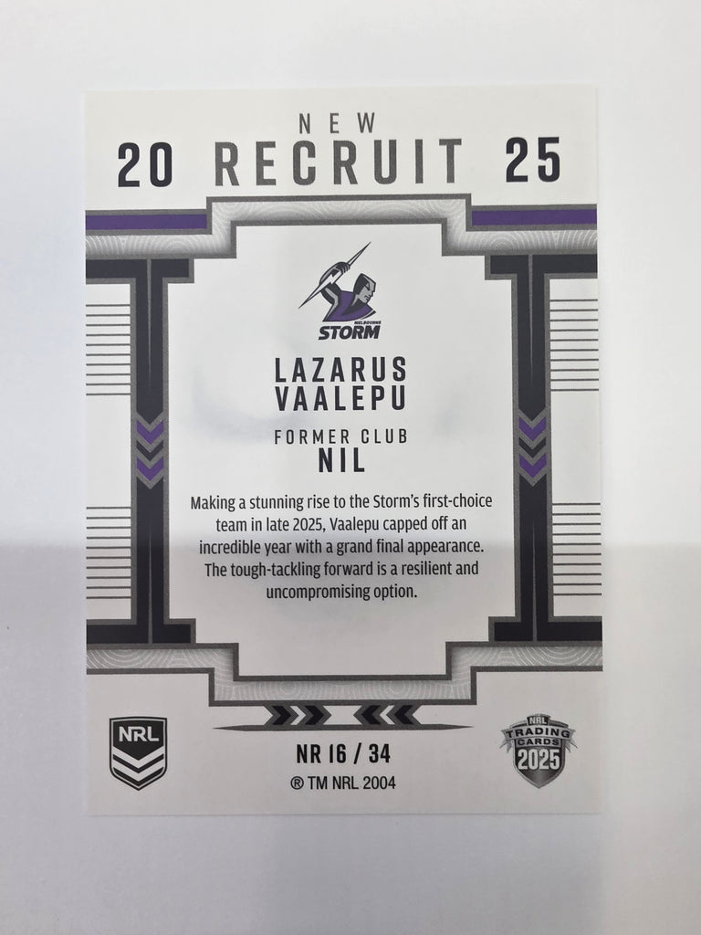 NRL 2025 Elite | New Recruits | #NR16 | Lazarus Vaalepu | Storm