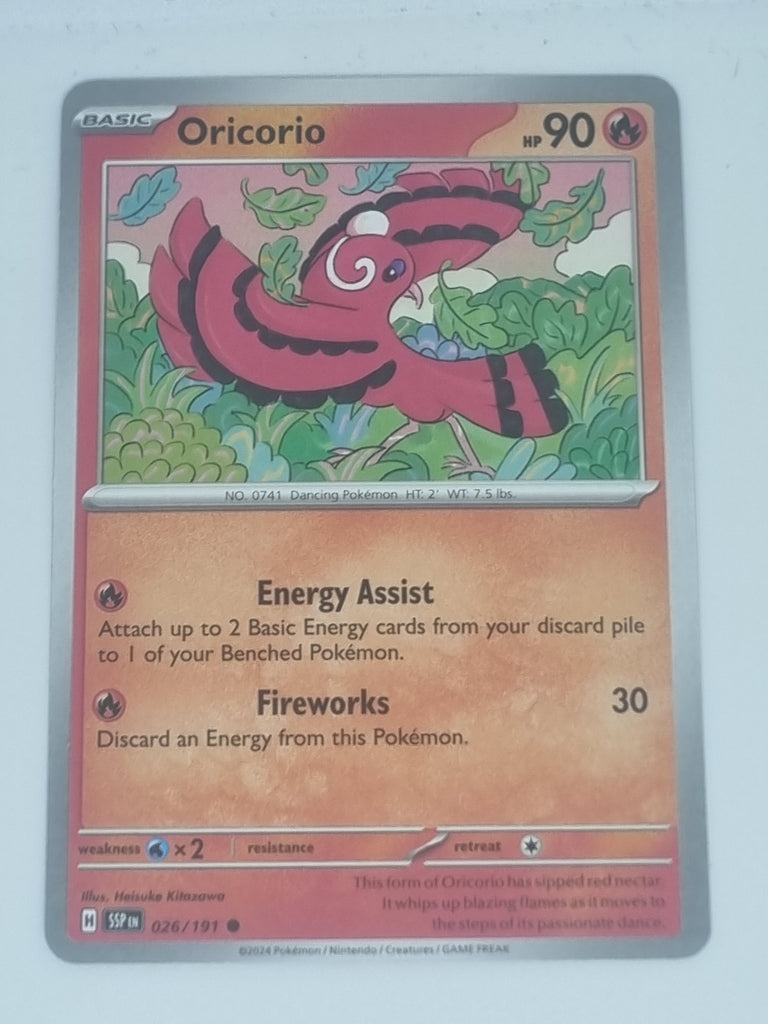 Pokemon TCG - Surging Sparks - #026/191 - Oricorio - Common Funporium Pokemon TCG - Surging Sparks - #026/191 - Oricorio - Common Funporium