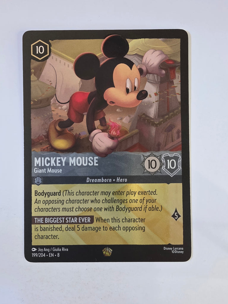 Disney Lorcana Reign of Jafar | Coldfoil | Mickey Mouse Giant Mouse | #199 | Legendary