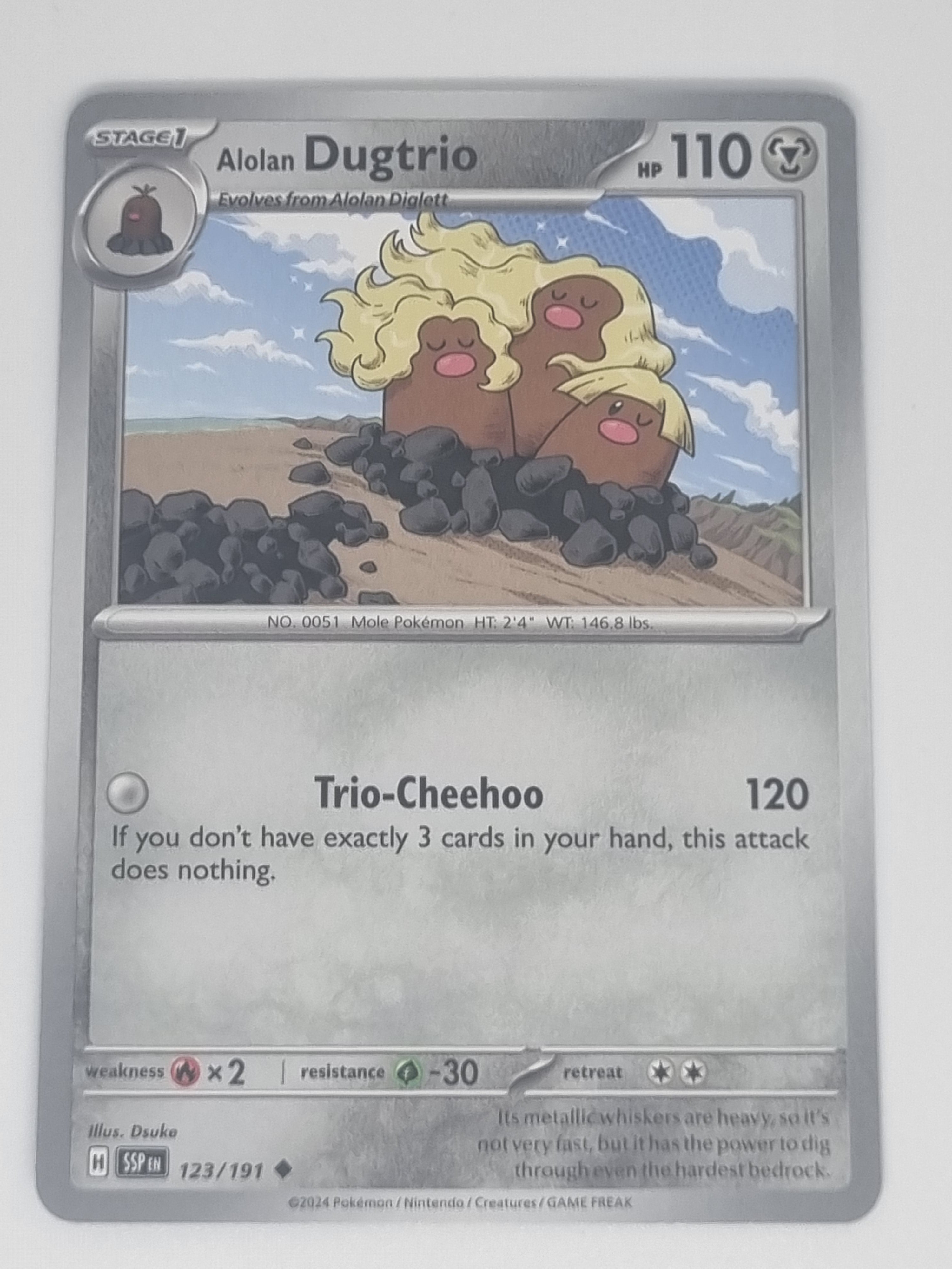 Pokemon TCG - Surging Sparks - #123/191 - Alolan Dugtrio - Uncommon Funporium Pokemon TCG - Surging Sparks - #123/191 - Alolan Dugtrio - Uncommon Funporium